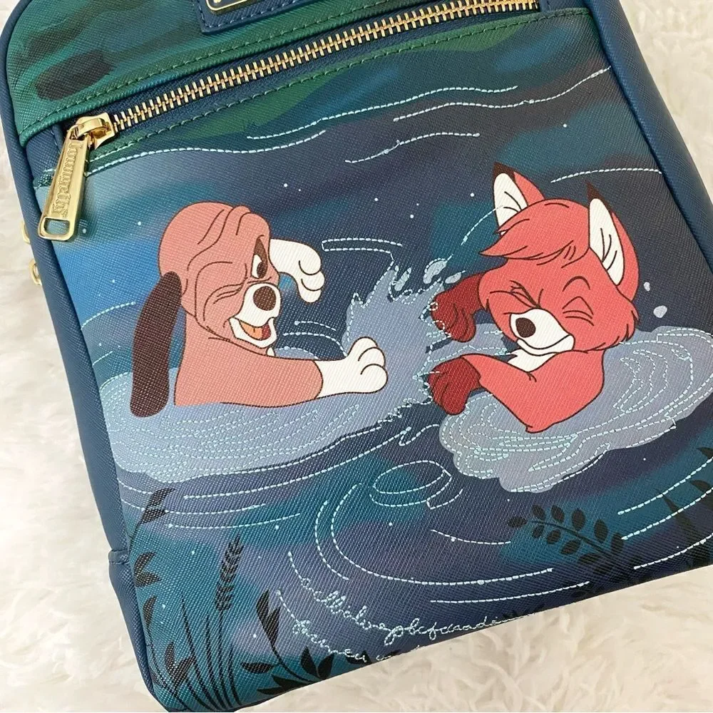 Loungefly Disney Fox And The Hound Water Fight Mini Backpack